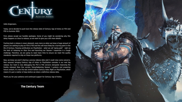 Century: Age of Ashes выйдет на PlayStation летом, но не 19 июля
